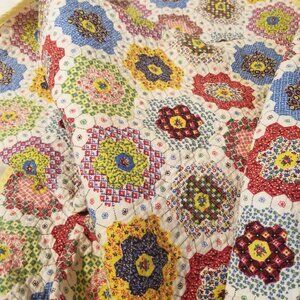 Grandma's Flower Garden Cheater quilt